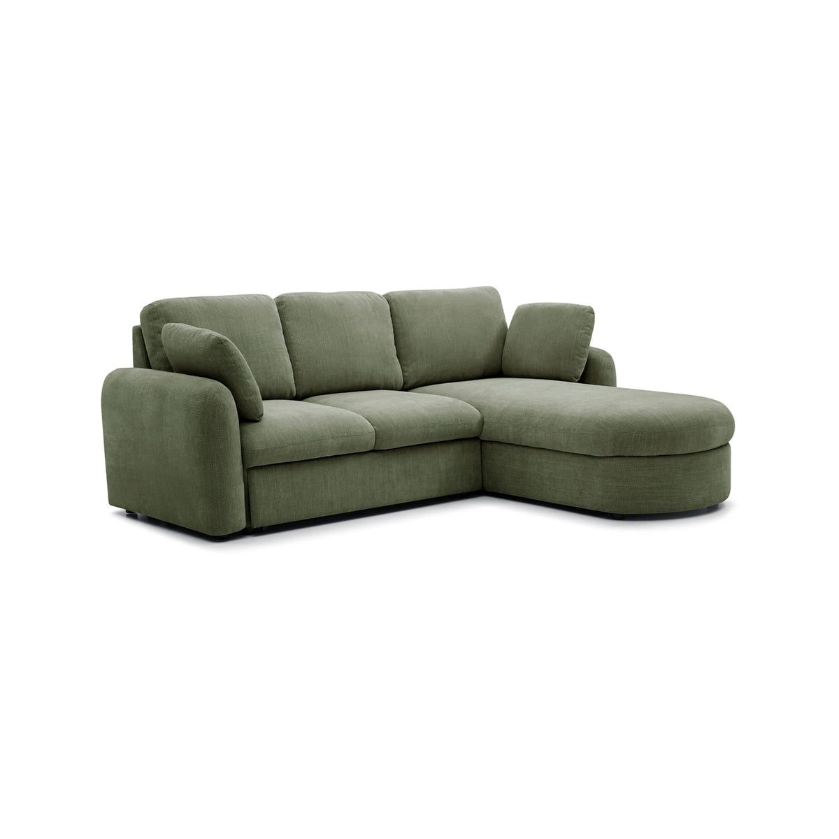 Mayfair Olive Chenille Corner Sofa Bed with Storage