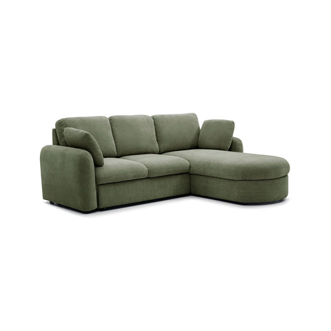 Mayfair Olive Chenille Corner Sofa Bed with Storage