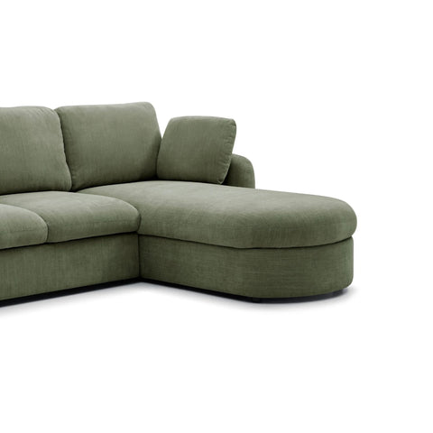 Mayfair Olive Chenille Corner Sofa Bed with Storage