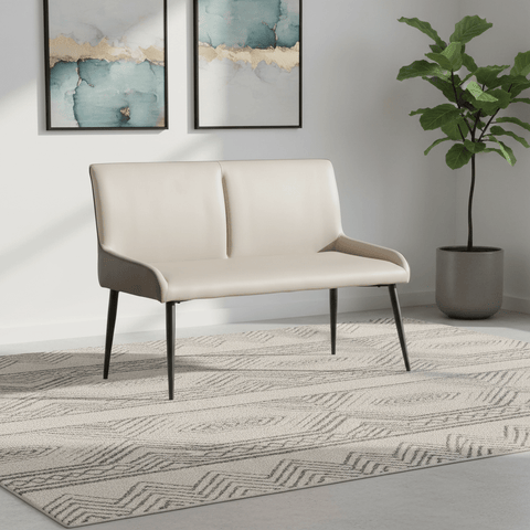 Kabana Faux Leather Dining Bench – Seats 2 to 3