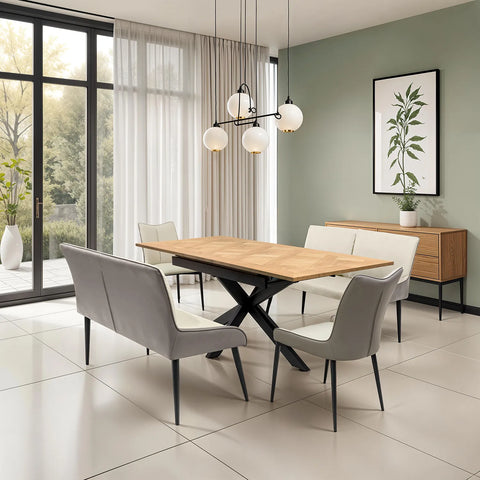 Kabana Faux Leather Dining Bench – Seats 2 to 3 - Pendle Village Furniture