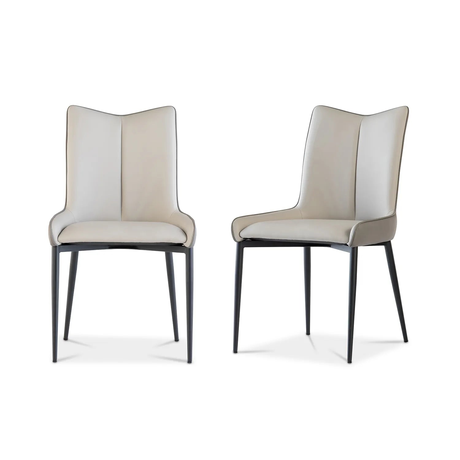 Kabana Grey Faux Leather Dining Chair – Set of 4 - Pendle Village Furniture