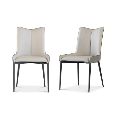 Kabana Grey Faux Leather Dining Chair – Set of 4 - Pendle Village Furniture