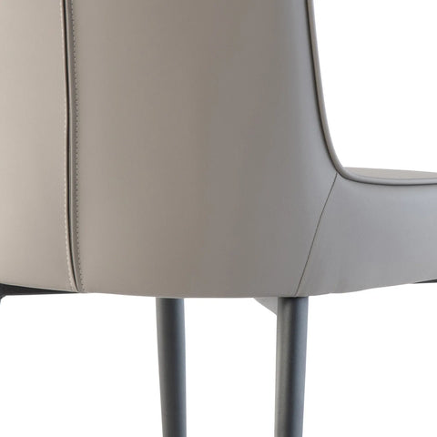Kabana Grey Faux Leather Dining Chair – Set of 4 - Pendle Village Furniture