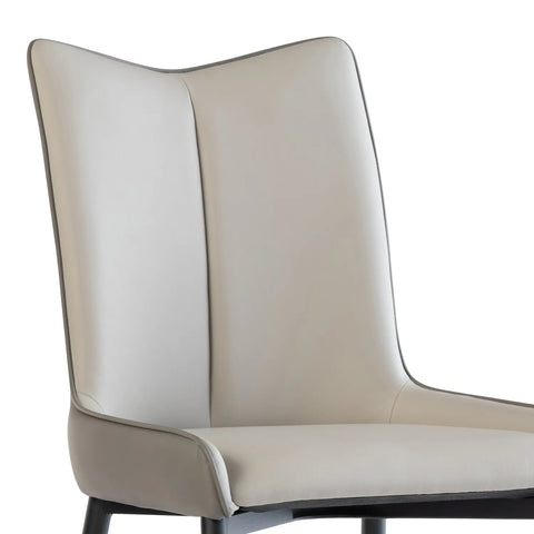 Kabana Grey Faux Leather Dining Chair – Set of 4 - Pendle Village Furniture