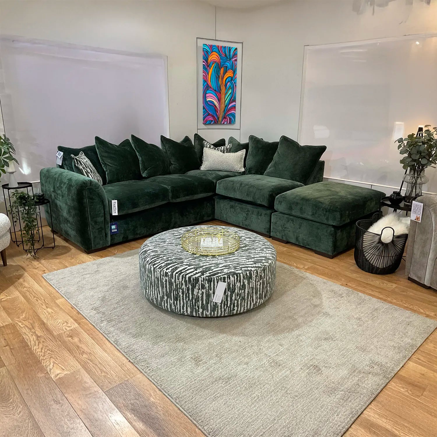 Kairo Fabric Scatter Back Corner Chaise Sofa
