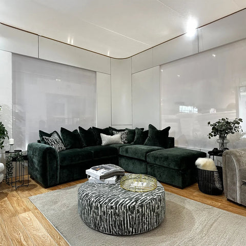 Kairo Fabric Scatter Back Corner Chaise Sofa