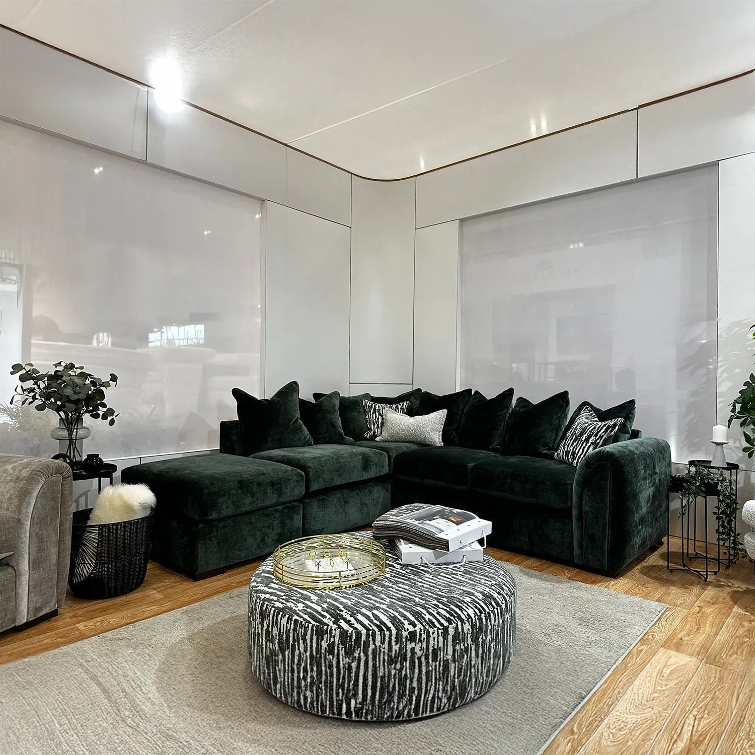 Kairo Fabric Scatter Back Corner Chaise Sofa