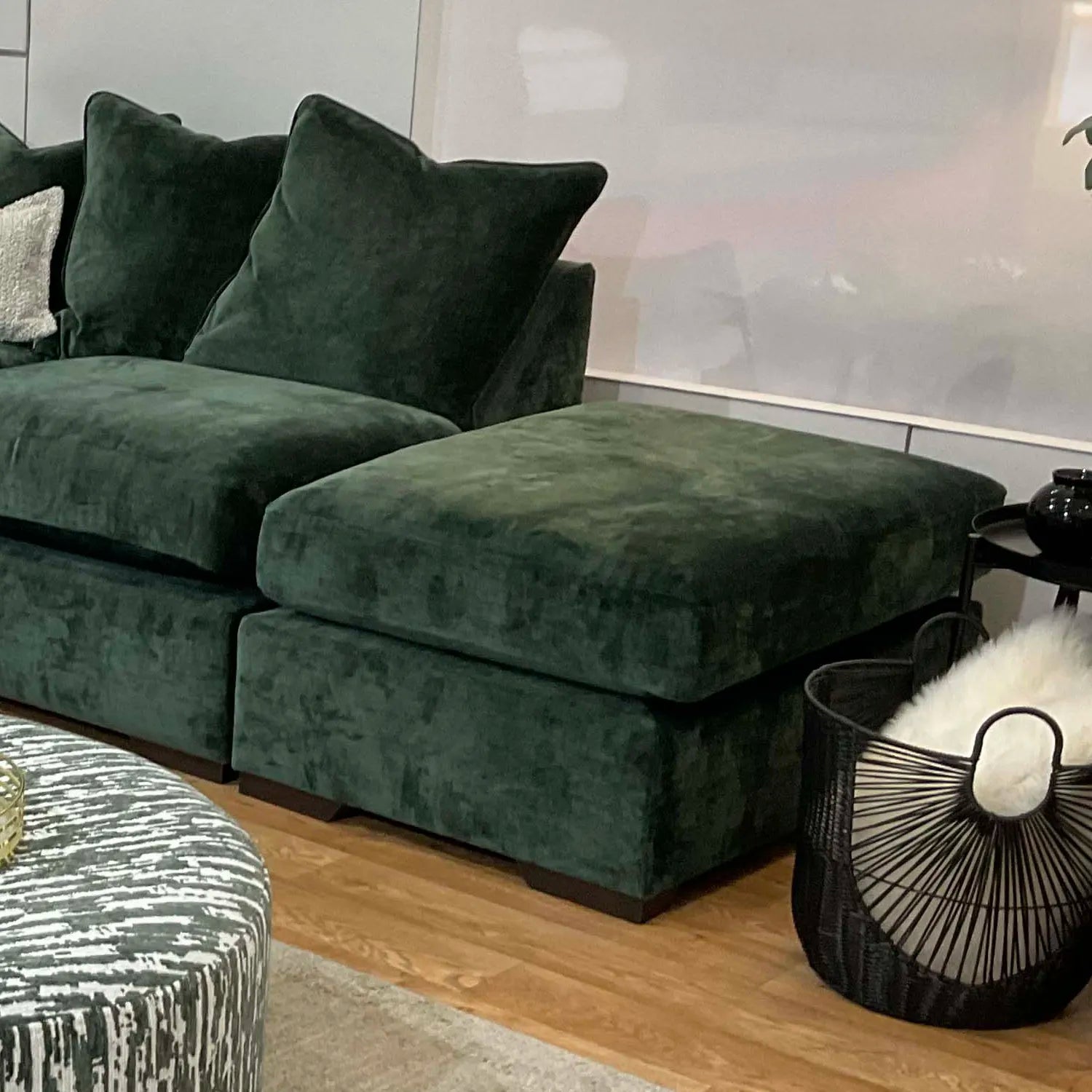 Kairo Fabric Scatter Back Corner Chaise Sofa