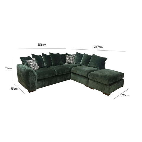 Kairo Fabric Scatter Back Corner Chaise Sofa