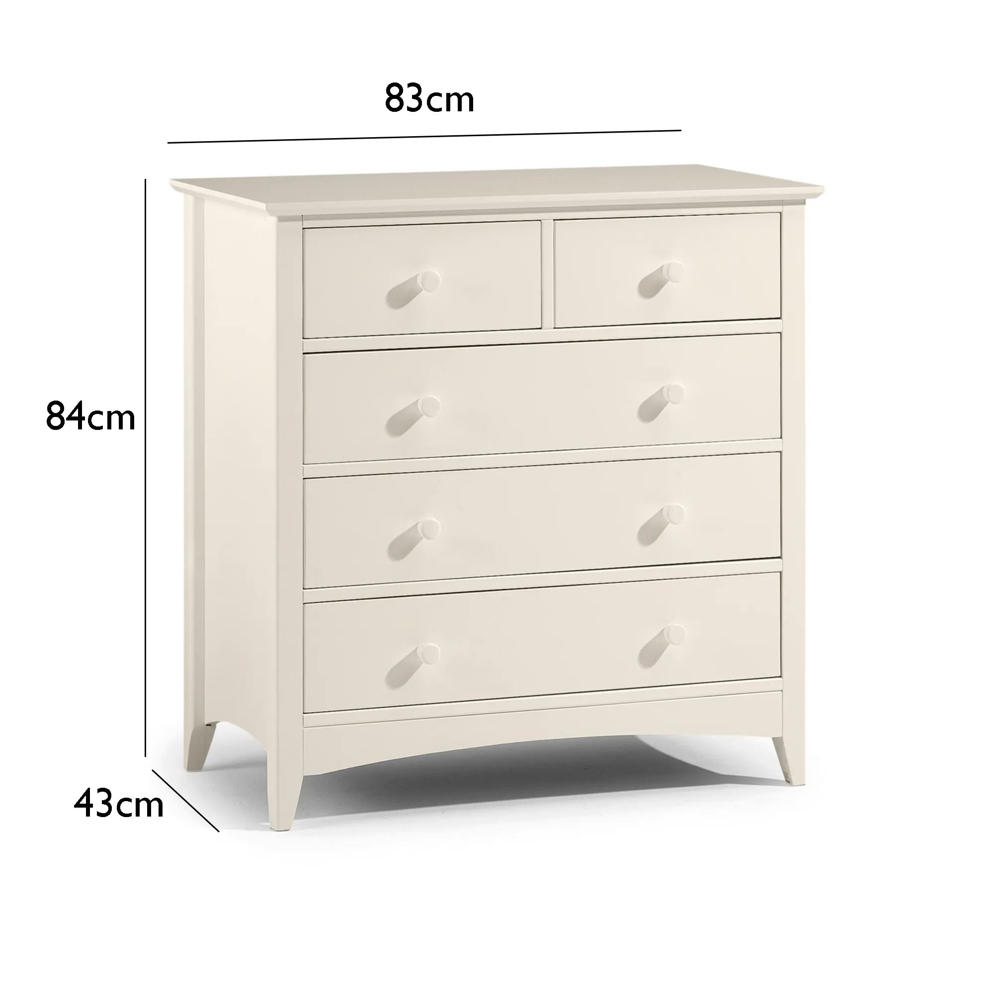 Kameo Stone White 3+2 Drawer Chest