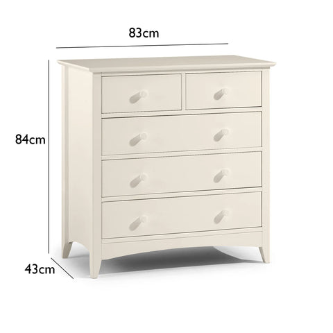 Kameo Stone White 3+2 Drawer Chest