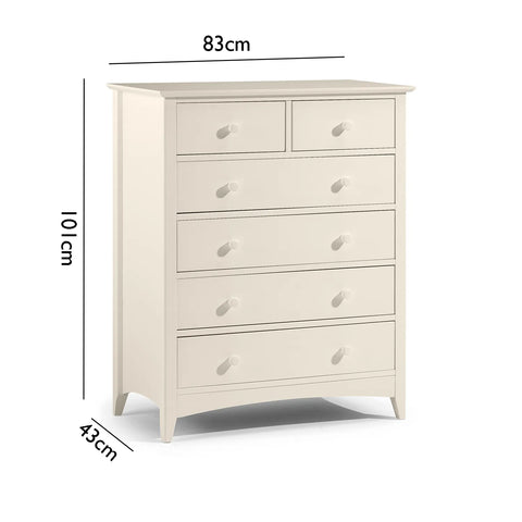 Kameo Stone White 4+2 Drawer Chest