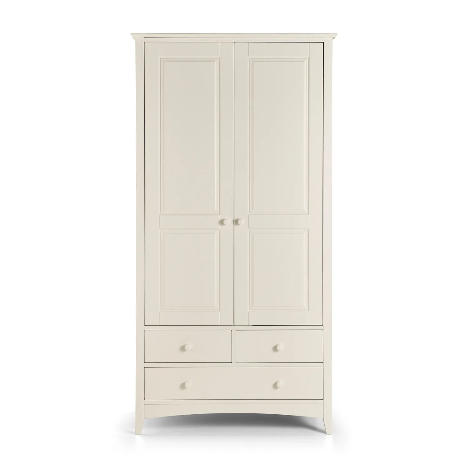Kameo Stone White 2 Door Gents Wardrobe - Pendle Village Furniture