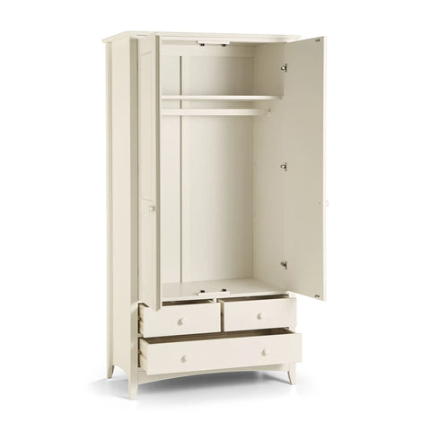 Kameo Stone White 2 Door Gents Wardrobe - Pendle Village Furniture