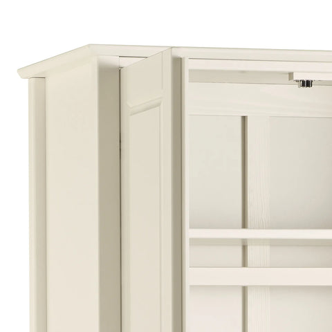 Kameo Stone White 2 Door Gents Wardrobe - Pendle Village Furniture