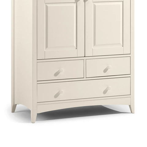 Kameo Stone White 2 Door Gents Wardrobe - Pendle Village Furniture