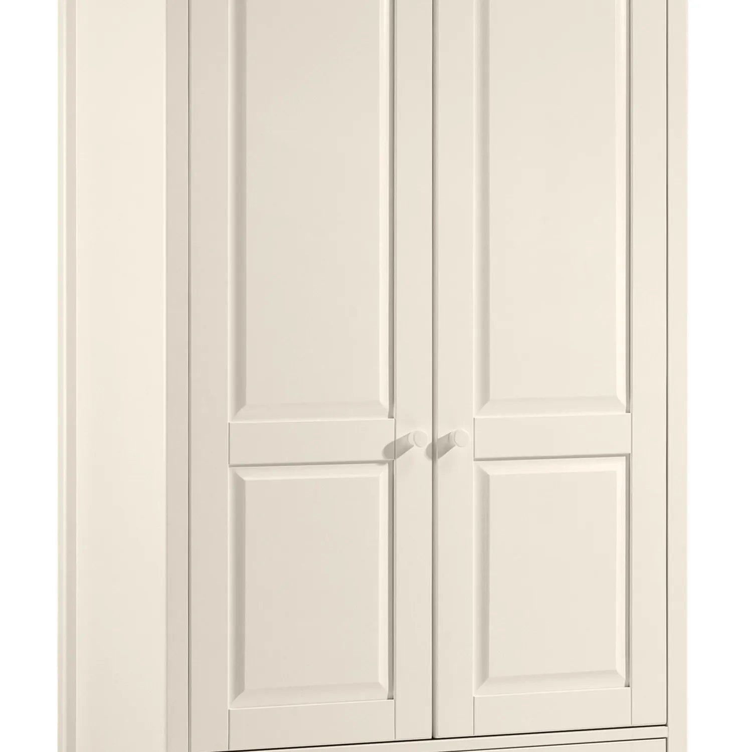 Kameo Stone White 2 Door Gents Wardrobe - Pendle Village Furniture