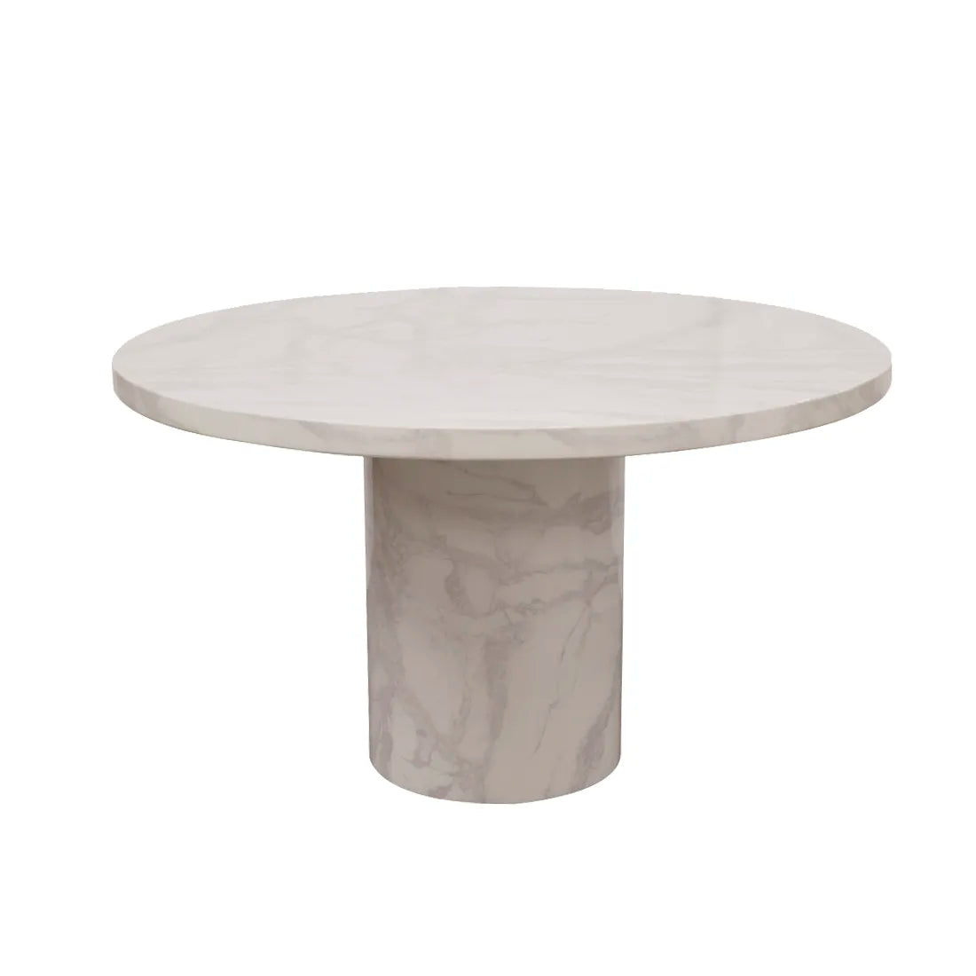 Karra White Round Marble Dining Table – 130cm