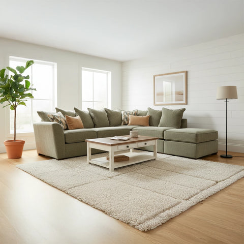 Kaspian Fabric Scatter Back Corner Chaise Sofa - Pendle Village Furniture