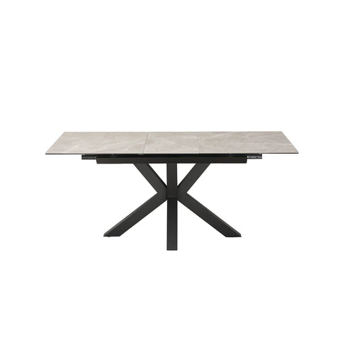 Kastonia 1.4M Kamite Grey Sintered Stone Ext Dining Table with Palermo Dining Chairs - Pendle Village Furniture