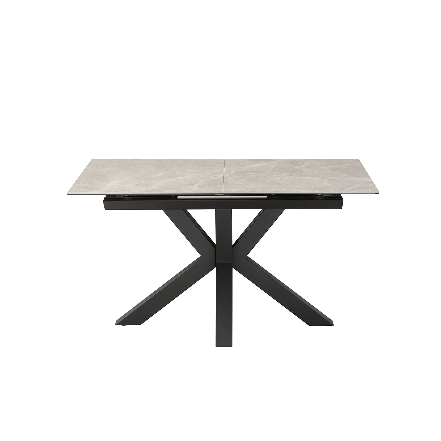 Kastonia 1.4M Kamite Grey Sintered Stone Ext Dining Table with Palermo Dining Chairs - Pendle Village Furniture