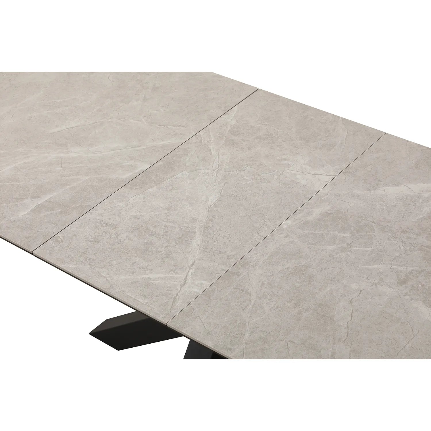 Kastonia 1.4M Kamite Grey Sintered Stone Ext Dining Table with Palermo Dining Chairs - Pendle Village Furniture