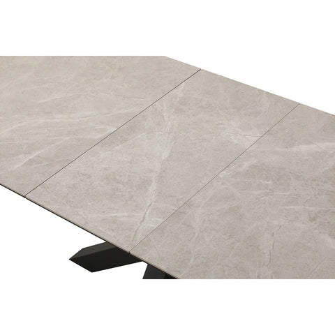 Kastonia 1.4M Kamite Grey Sintered Stone Ext Dining Table with Palermo Dining Chairs - Pendle Village Furniture