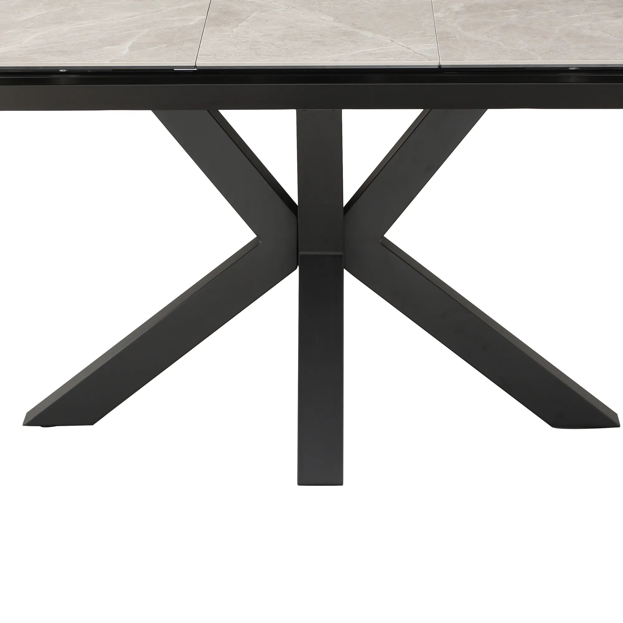 Kastonia 1.4M Kamite Grey Sintered Stone Ext Dining Table with Palermo Dining Chairs - Pendle Village Furniture