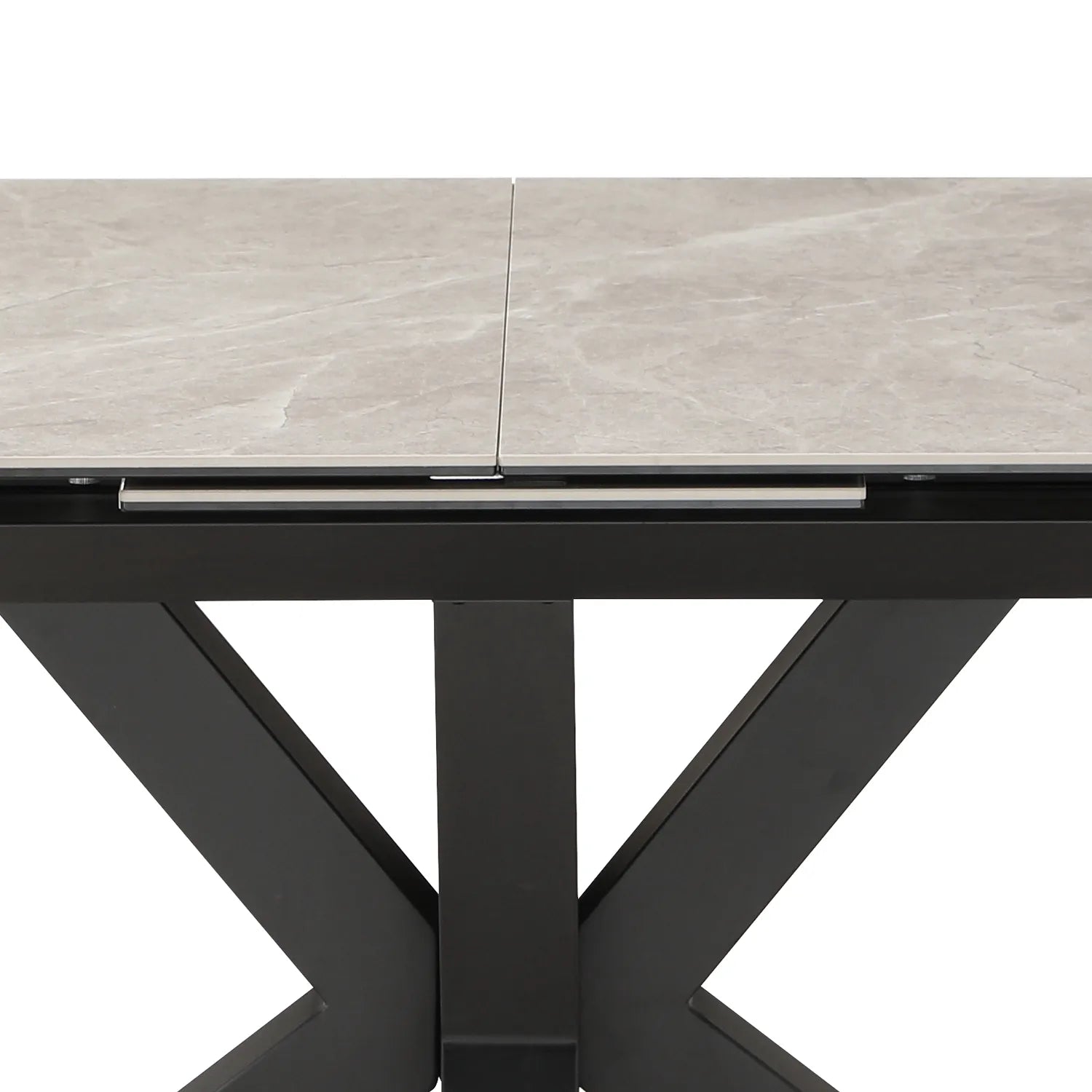 Kastonia 1.4M Kamite Grey Sintered Stone Ext Dining Table with Palermo Dining Chairs - Pendle Village Furniture