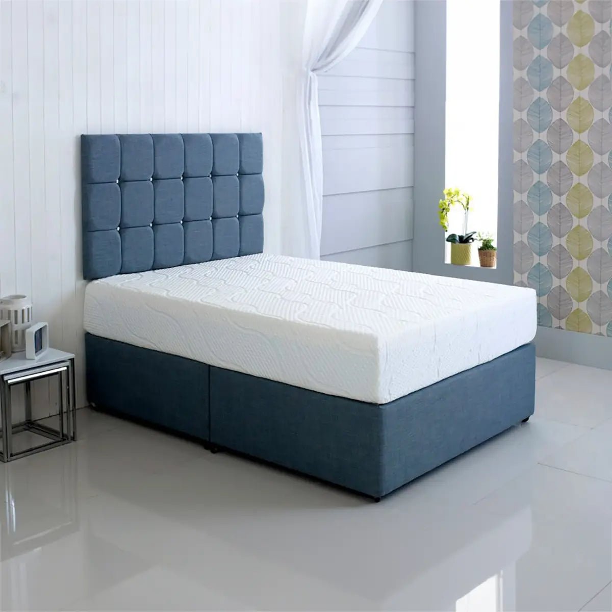 Hybrid Cool Blue Memory Foam Mattress - Pendle Village Furniture