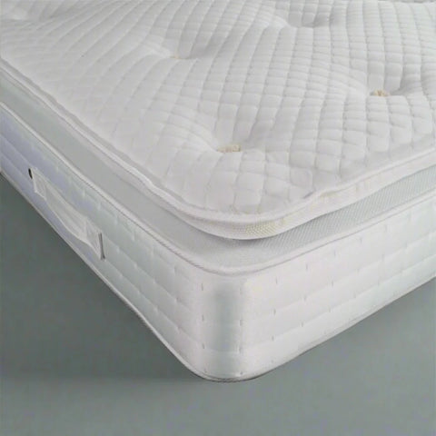 Pillow top mattress with natural wool fillings