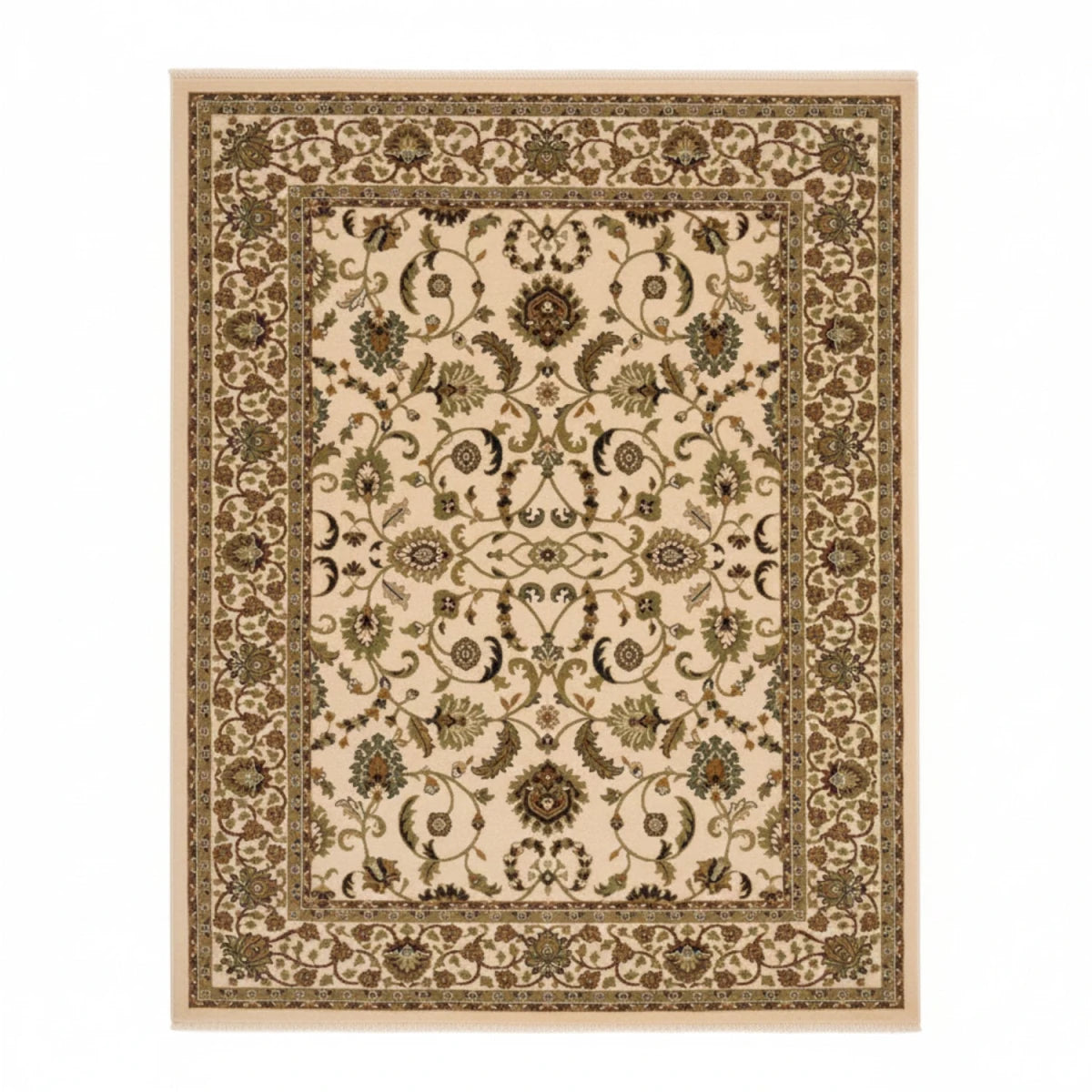 Timeless floral rug enhancing elegant interiors.