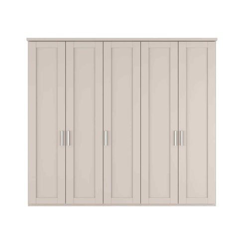 Kempton 5 Door Hinged Wardrobe - W250cm - Pendle Village Furniture