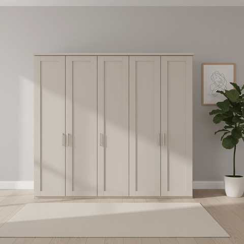Kempton 5 Door Hinged Wardrobe - W250cm
