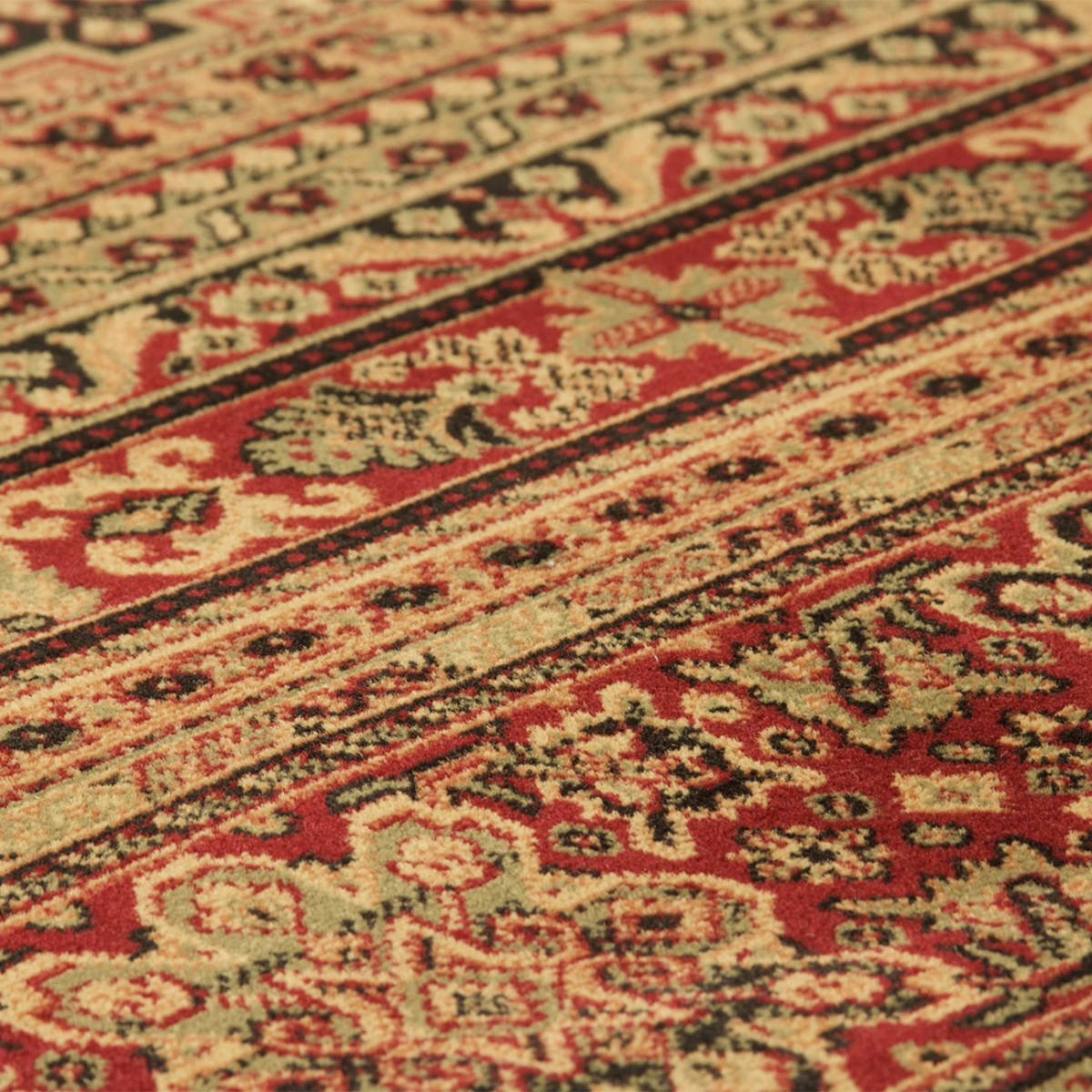 Kendra 135R Red and Rust Moroccan Stripe Rug - Pendle Village Furniture