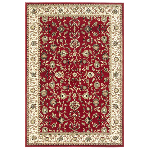 Kendra 137R Red and Cream Traditional Rug - Pendle Village Furniture