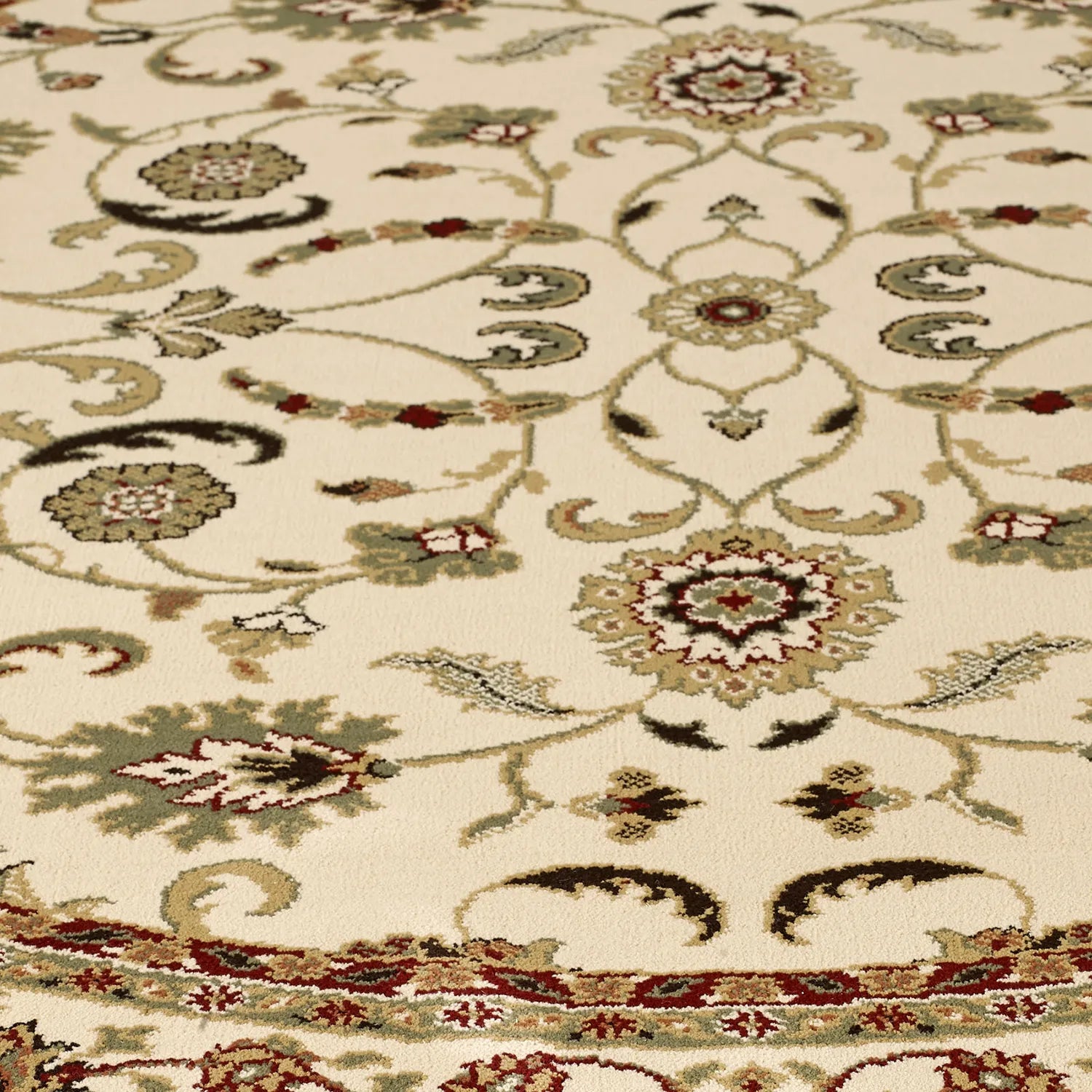 Kendra 137W Cream Traditional Round Rug - Pendle Village Furniture