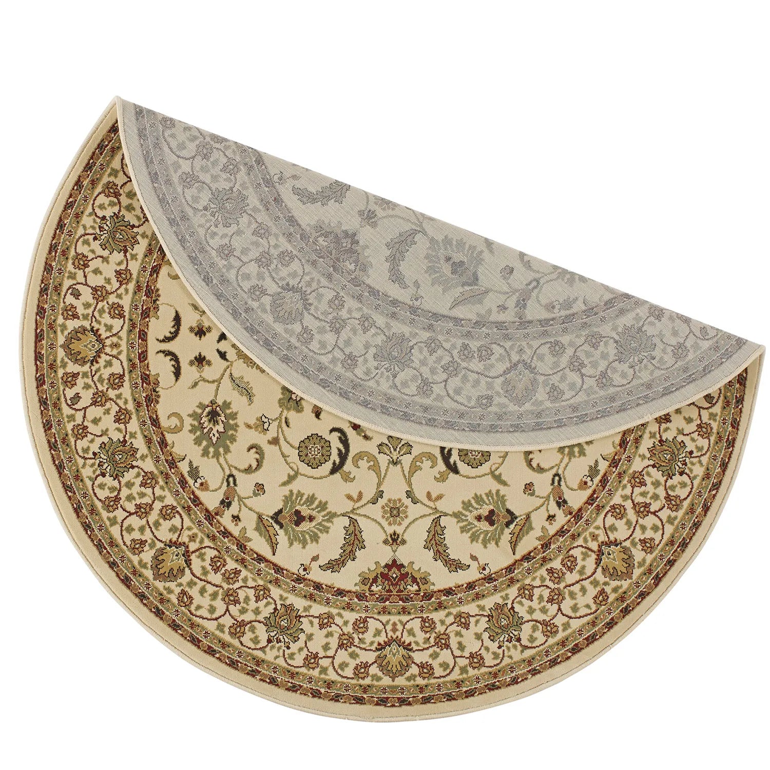 Kendra 137W Cream Traditional Round Rug - Pendle Village Furniture