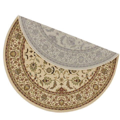 Kendra 137W Cream Traditional Round Rug - Pendle Village Furniture