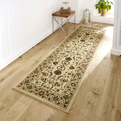 Kendra 137W Cream Traditional Runner Rug - Pendle Village Furniture
