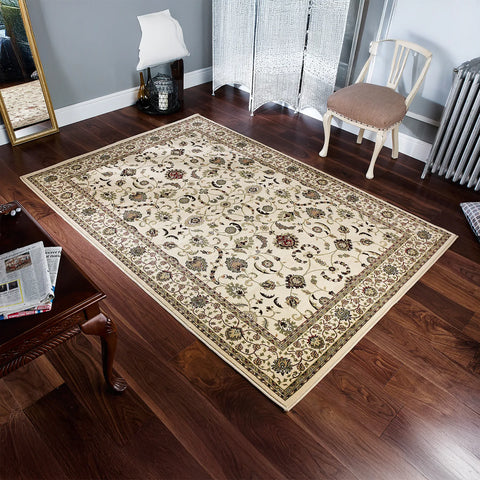 Kendra 137W Cream Traditional Rug - Pendle Village Furniture