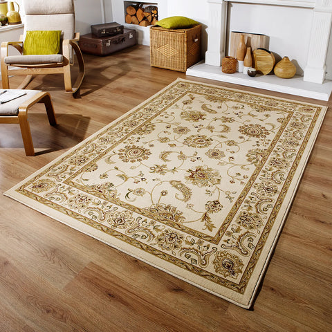 Kendra 2330X Cream and Gold Traditional Rug - Pendle Village Furniture