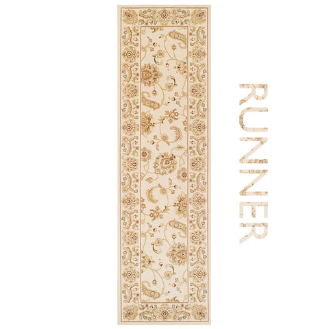 Kendra 2330X Cream and Gold Traditional Runner Rug - Pendle Village Furniture