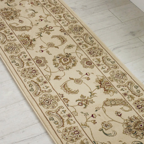 Kendra 2330X Cream and Gold Traditional Runner Rug - Pendle Village Furniture