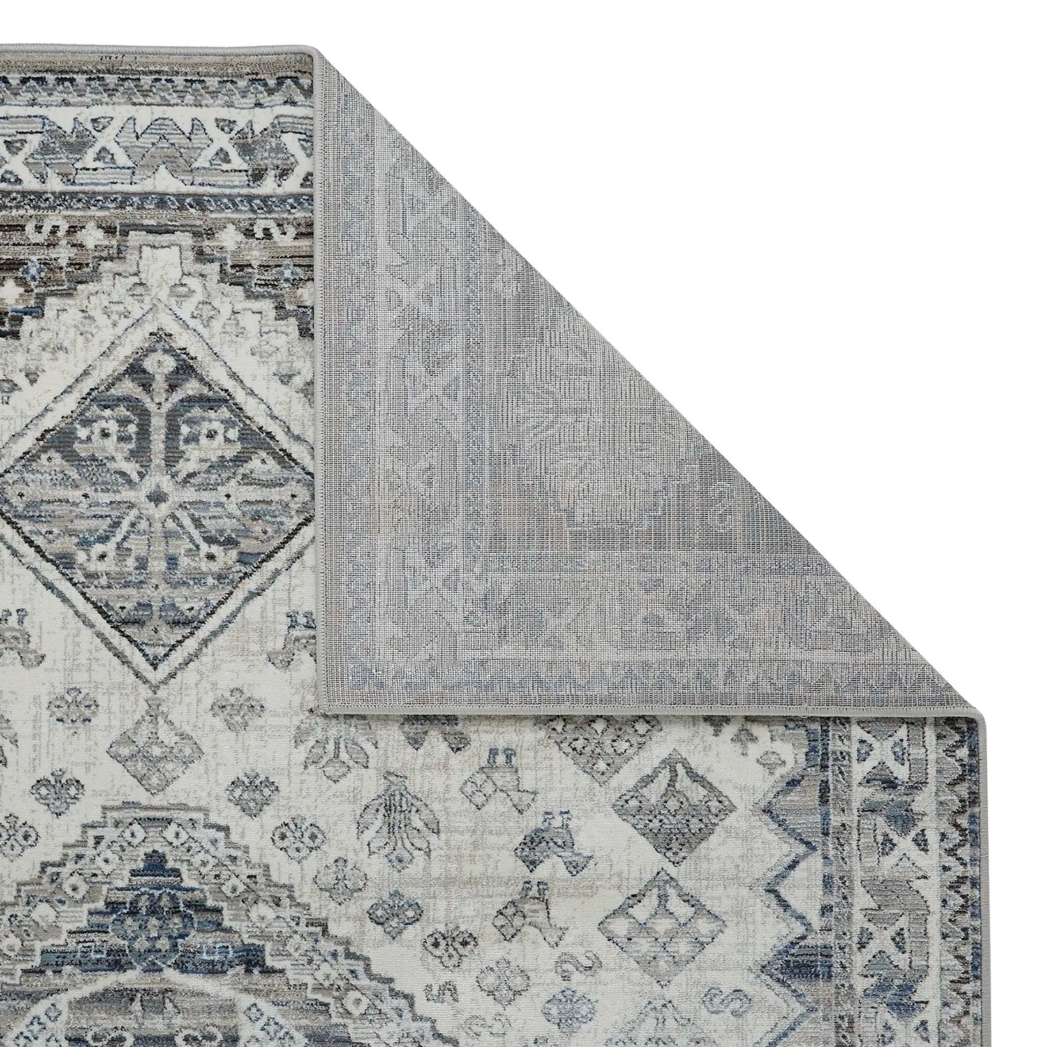 Kendra 2603H Grey and Blue Traditional Rug - Pendle Village Furniture