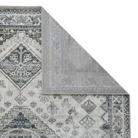 Kendra 2603H Grey and Blue Traditional Rug - Pendle Village Furniture