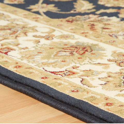 Kendra 3330B Navy Blue/ Cream Traditional Rug - Pendle Village Furniture