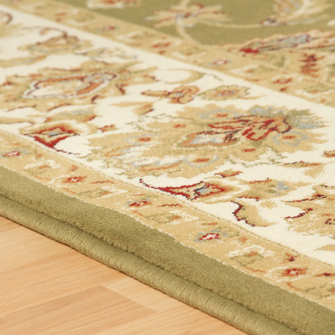 Kendra 3330g Green and Cream Traditional Rug - Pendle Village Furniture