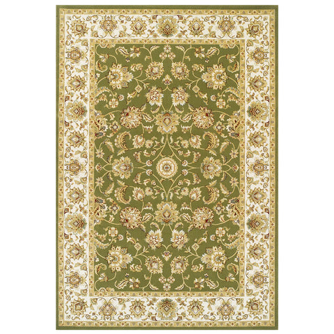 Kendra 3330g Green and Cream Traditional Rug - Pendle Village Furniture